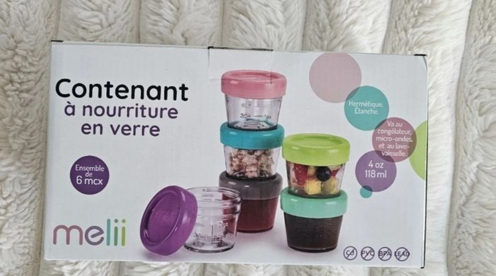 Coffret de 6 pots en verre Melii